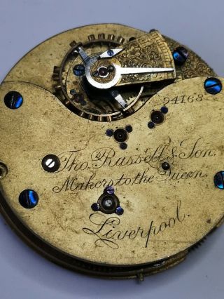 Centre Seconds Chronograph Pocket Watch Movement Thomas Russell