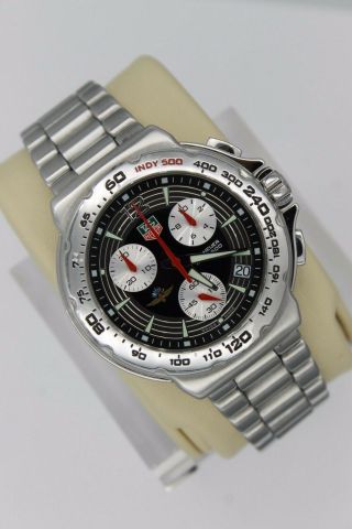 Tag Heuer CAC111B.  BA0850 Indy 500 Formula One Watch Mens Chronograph BLACK RED 5