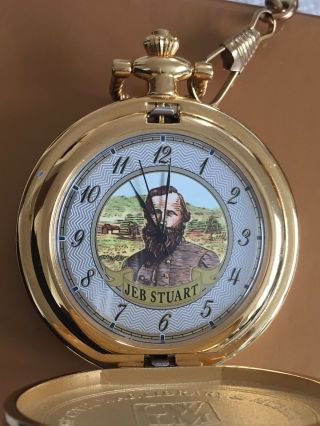 Brabd Franklin Civil War Jeb Stuart Pocket Watch With Chain