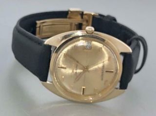 AUTHENTIC VINTAGE 14K YELLOW GOLD LONGINES ULTRA CHRONO AUTOMATIC MEN ' S WATCH 4