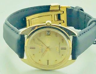 AUTHENTIC VINTAGE 14K YELLOW GOLD LONGINES ULTRA CHRONO AUTOMATIC MEN ' S WATCH 6