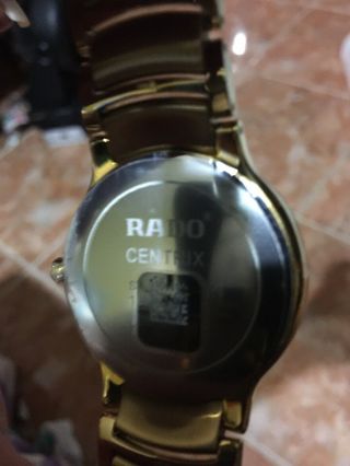 Rado Centrix SWISS Quartz Black Dial Two Tone Ceramic Men ' s Watch (R30929712) 4