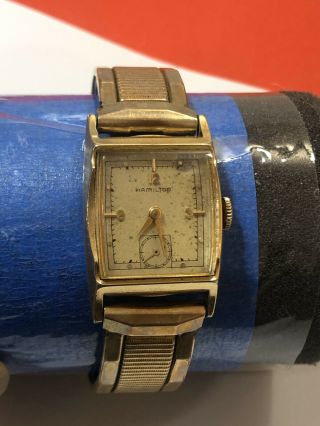 Vintage Mens Hamilton 19j 753 14k Gold Filled Watch