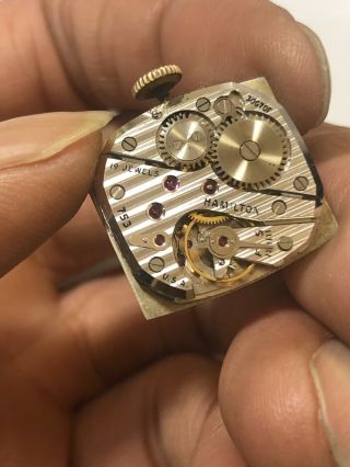 Vintage Mens Hamilton 19j 753 14k Gold Filled Watch 5