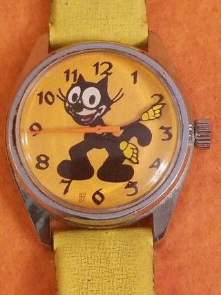 Rare Felix The Cat Wristwatch Winding Mechanical Collectible 4