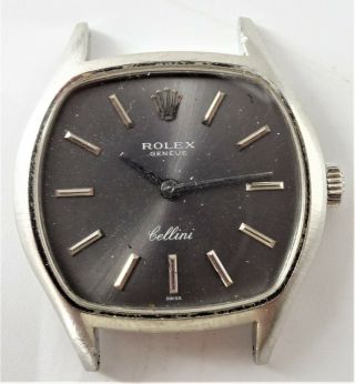 Rolex Ladies Cellini Cal.  1600 Ref 3801 19j 18k White Gold Wrist Watch