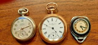 3 Vintage Pocket Watches " Not Running "