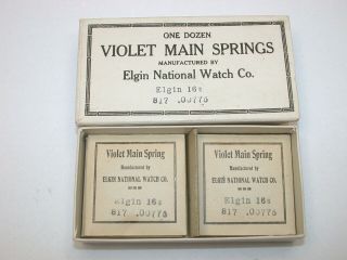 Elgin Watch Co.  16 Size Grade 817 Pocket Watch Mainsprings.  110a