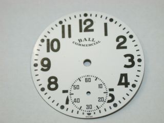 Swiss” Ball Commercial” Enamel Pocket Watch Dial.  5y