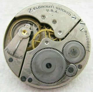 Antique 16s Elgin 7 Jewel Grade 290 Hunter Pocket Watch Movement Parts