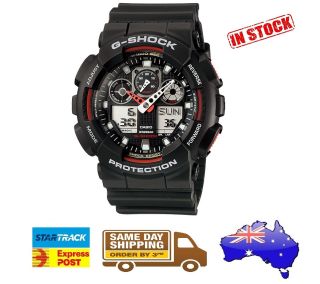 Casio G - Shock Analogue/digital Mens Black/red Xl Watch Ga100 - 1a4 Ga - 100 - 1a4dr