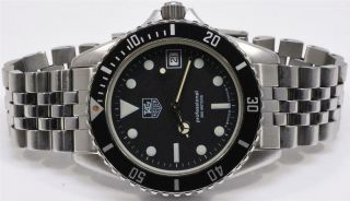 Vintage Tag Heuer Professional 200 980.  013b Stainless Steel Bracelet Mens Watch
