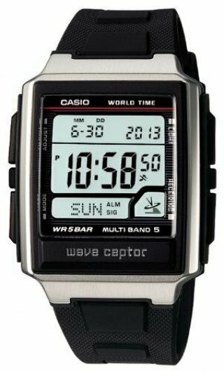 Casio Wave Ceptor Wv - 59j - 1ajf Mens Watch Atomic Multiband 5 From Japan