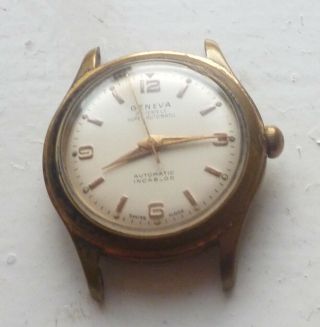 Vintage Gents/mens 25 Jewels Geneva Automatic Watch In Order