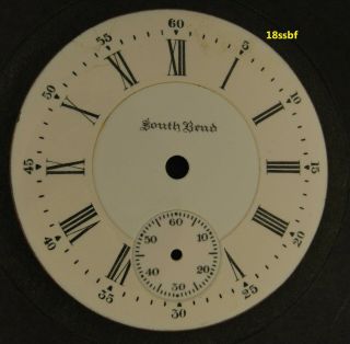 18 Size Vintage South Bend Double Sunk Pocketwatch Dial Only