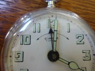 Vintage Cesar Renfer Albrecht Swiss Brevet Pocket Watch Alarm for Parts/Repair 3