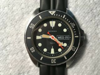 Rare Vintage Bucherer (rolex) 200m Scubapro Style Diver Dive Scuba Watch