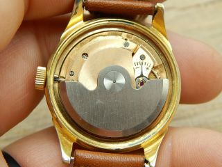 Vintage Swiss Made J.  H.  Pleier 23 Jewels Watch 20 Microns Gold Plate Automatic 5