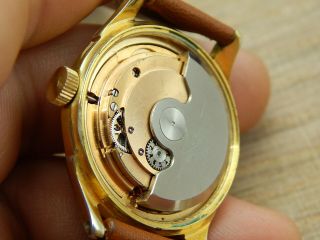 Vintage Swiss Made J.  H.  Pleier 23 Jewels Watch 20 Microns Gold Plate Automatic 7