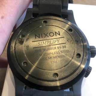 Pre Owned NIXON 51 - 30 Watch With Rubber Strap.  NEEDS BATTERY 2