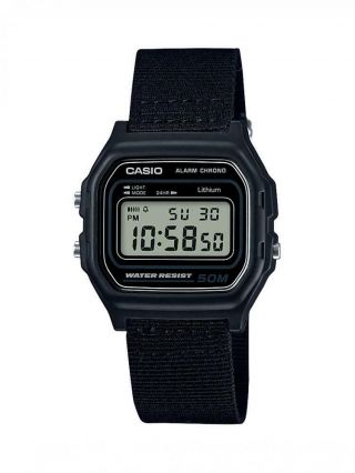 Casio Digital Chronograph Cloth Strap Watch W - 59b - 1avef Rrp £30.  00 Now £23.  95