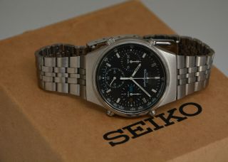 Rare Seiko Chronograph Watch 7A38 - 7270 Vintage 2