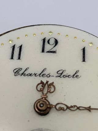 Charles Locle Swiss Pocket Watch Movement 36 Mm Dial F2552 4