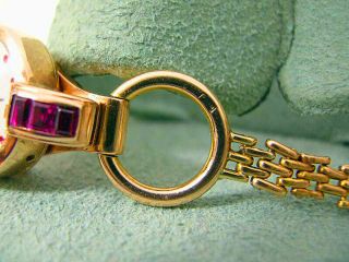 Vintage Hamilton 18 Karat Rose Pink Gold & Rubies,  17 Jewel 776 mvmt.  Retro Mod 12