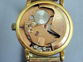 Vintage 1944 Solid 18k Gold Omega Mens 17 Jewel Wristwatch Runs Fine 2