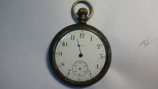 Antique Elgin Pocket Watch Sterling Silver Case L@@k
