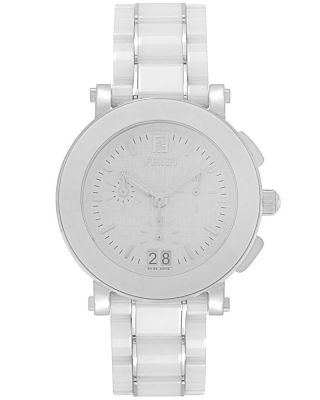 Fendi Chronograph Ceramic Polished Stainless Steel Quartz Ladies Watch F662140