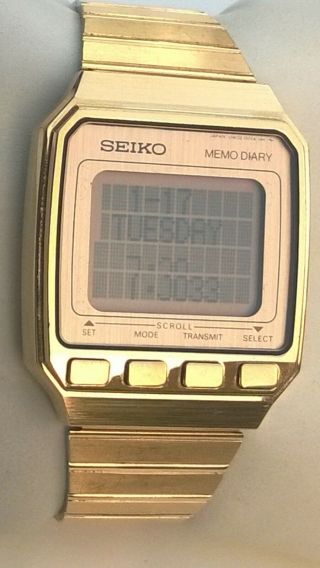 Seiko Memo Diary UW02 - 0010 Vintage LCD Digital Watch 2