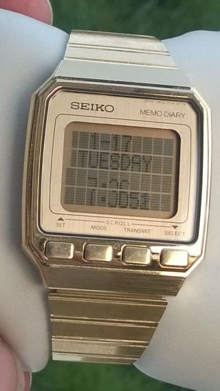 Seiko Memo Diary UW02 - 0010 Vintage LCD Digital Watch 4