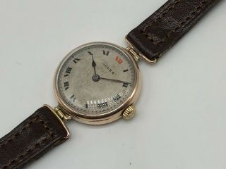 Vintage 9k 9ct solid Rose Gold ROLEX Ladies Watch (WW2 Military Trench) 6