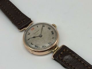 Vintage 9k 9ct solid Rose Gold ROLEX Ladies Watch (WW2 Military Trench) 8