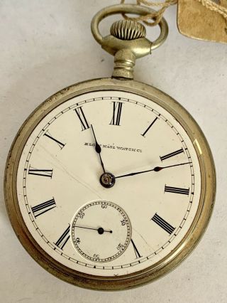 Elgin Pocket Watch Model 5 Grade 74 18 Size Ca.  1887 Repair Parts Fix Open Face