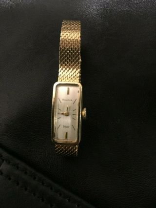 Vintage Bulova Dior 23 Jewels 14k Solid Gold 18.  15 Grams Ladies Wristwatch