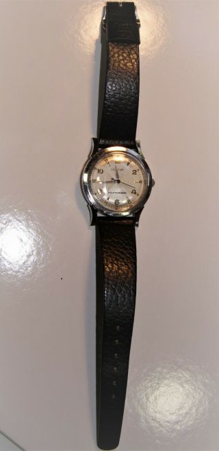 Vintage Bulova Mens Stainless Steel Automatic Watch With Two Tone Dial