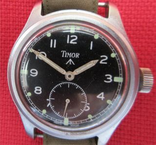 Wwii Ww2 Timor British Military Www Dirty Dozen Cal A1203 Black Dial Wristwatch