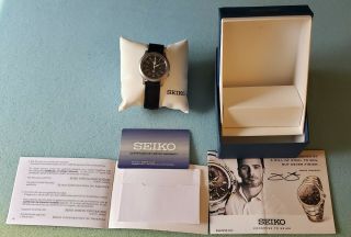 Seiko Stainless Steel Case Black Cloth Band - (snk809k2) With