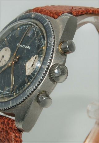 Vintage Bulova Deep Sea Diver 666 Chronograph N0 Valjoux 7733 Watch 3
