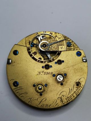 Mole & Lane Liverpool Centre Seconds Chronograph Pocket Watch Movement Repair