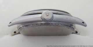 Vintage Rolex Oyster Perpetual 6430 Orig Swiss Dial Running Steel Watch 2