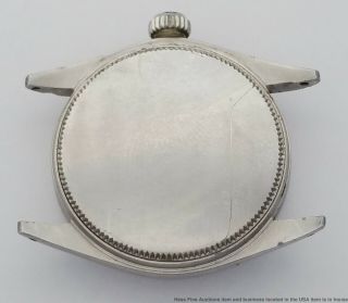 Vintage Rolex Oyster Perpetual 6430 Orig Swiss Dial Running Steel Watch 6