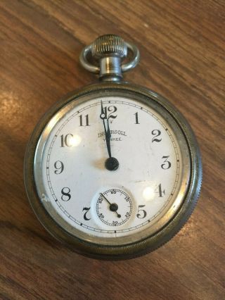 Scarce R.  H.  Ingersoll & Bros.  Yankee Back Wind And Set Pocket Watch 1891