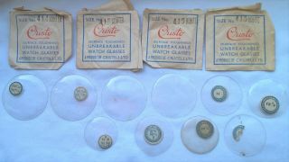 14 Pocket Watch Crystals For Hunter Cases – Old Stock