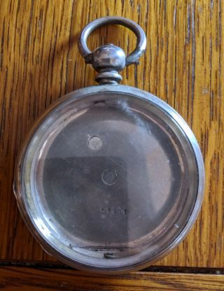 Antique Victorian Solid Silver Pocket Watch Fob Case