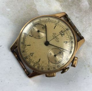 Vintage Breitling Premier Chronograph Wristwatch Ref.  780 18kt RG FOR REPAIR NR 2