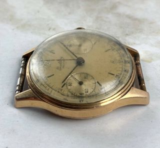 Vintage Breitling Premier Chronograph Wristwatch Ref.  780 18kt RG FOR REPAIR NR 7