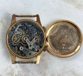 Vintage Breitling Premier Chronograph Wristwatch Ref.  780 18kt RG FOR REPAIR NR 9
